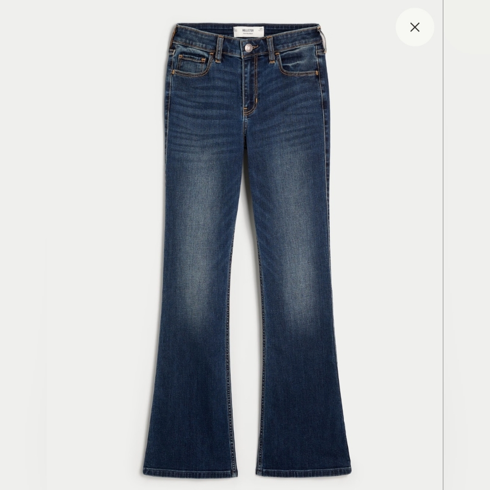 Mid-Rise Dark Wash Boot Jeans
